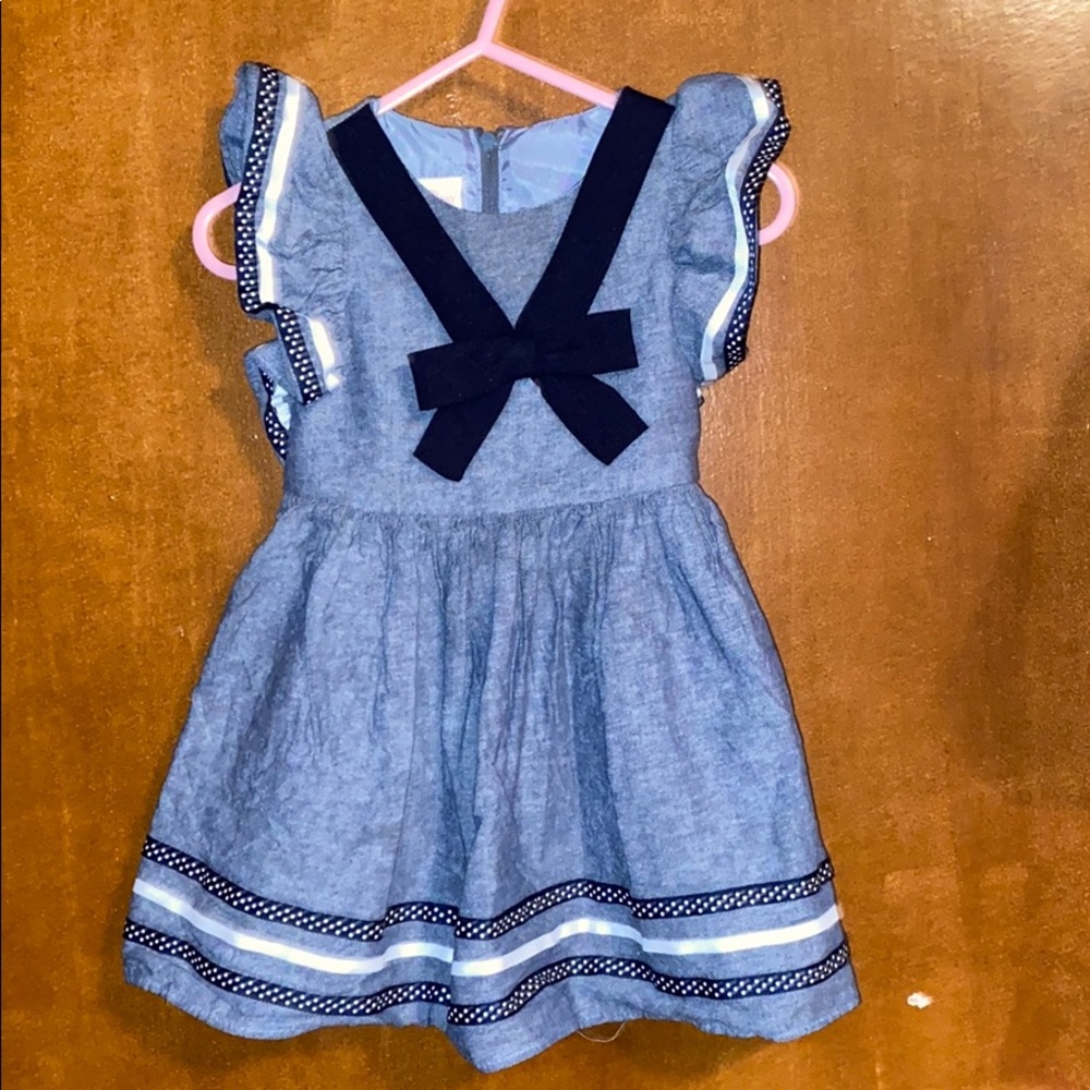 Bonnie Baby Denim Sailor Dress 18m